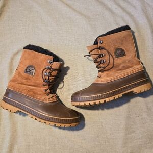Mens Sorel Brown and Tan Winter Boots Canada Size 9